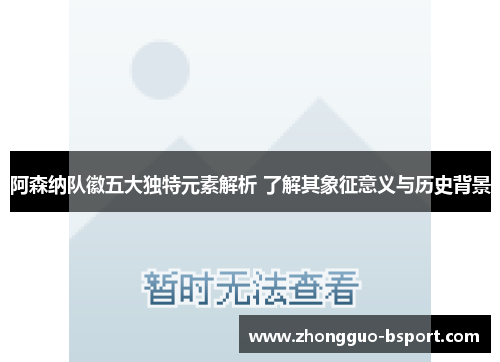 阿森纳队徽五大独特元素解析 了解其象征意义与历史背景